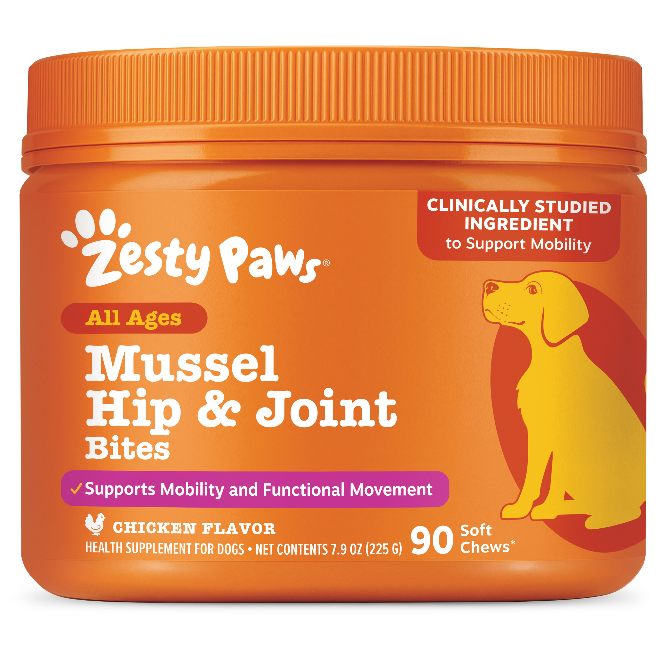856521007888_ZP_Dog_MusselHipAndJointBites_Chicken_90ct_02-PR1-50890_v1_Front.png